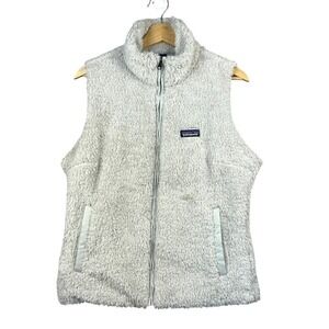 Patagonia Women's L Gray Fleece Vest Full Zip Sherpa Retro Pile‎ Outdoors